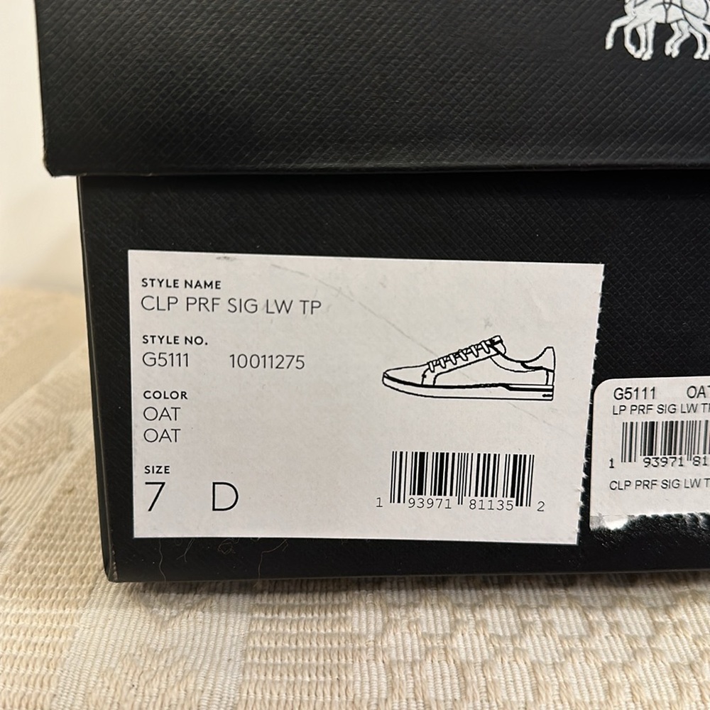 Coach Clip Perforated Low Top Signature Men’s Sneaker - Oat - Picture 6 of 7